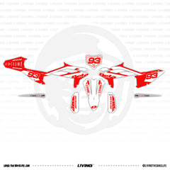 Beta Graphics Kit "White and Red"