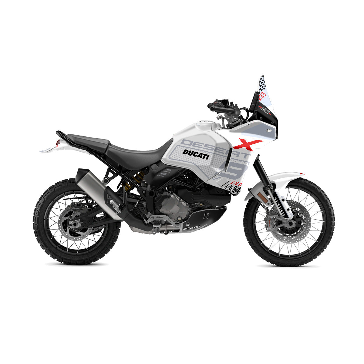 Ducati Desert X Graphics Kit "Snow"